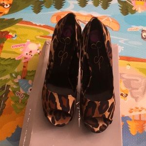 Leopard print heels by Jessica Simpson